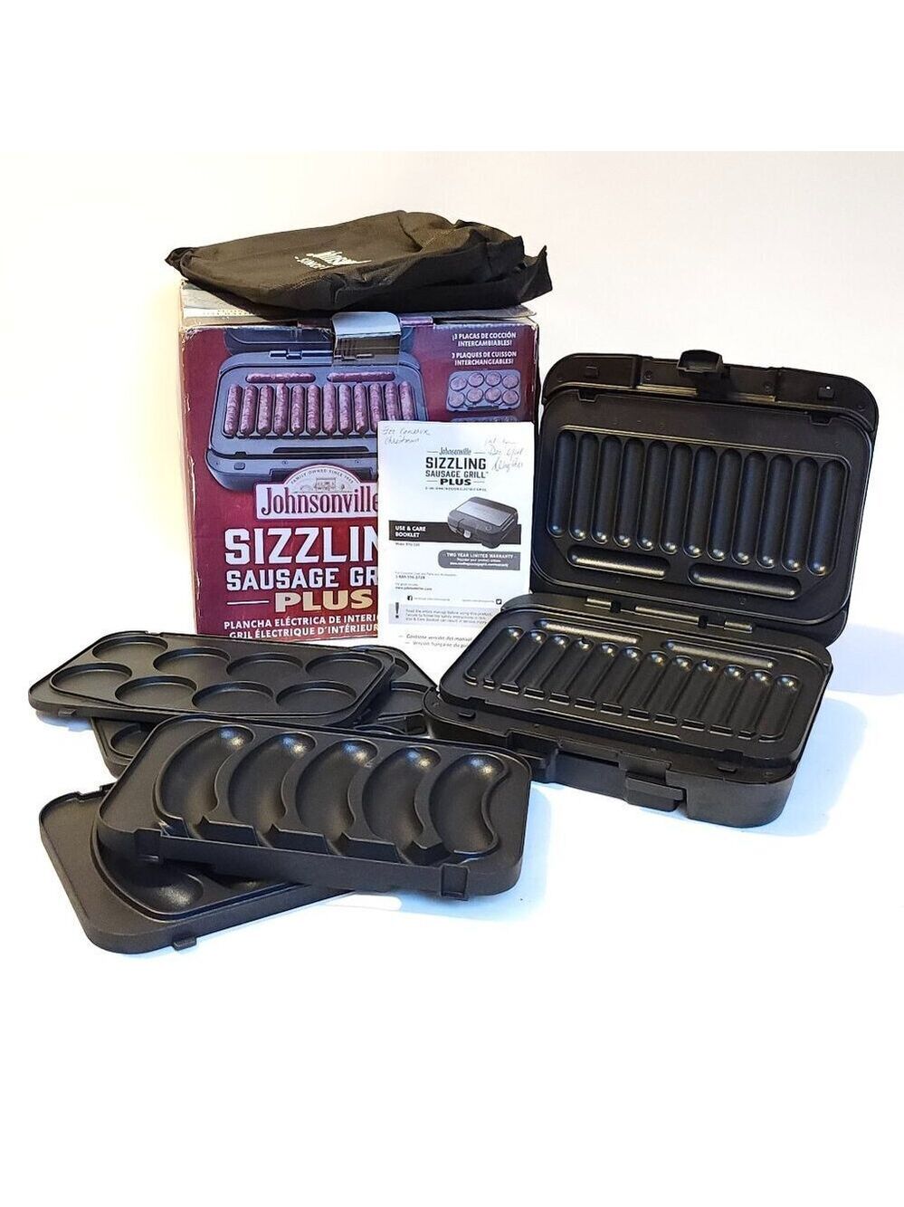NEW Johnsonville Sizzling Sausage Grill PLUS Indoor Electric Grill BTG-0500 OPEN
